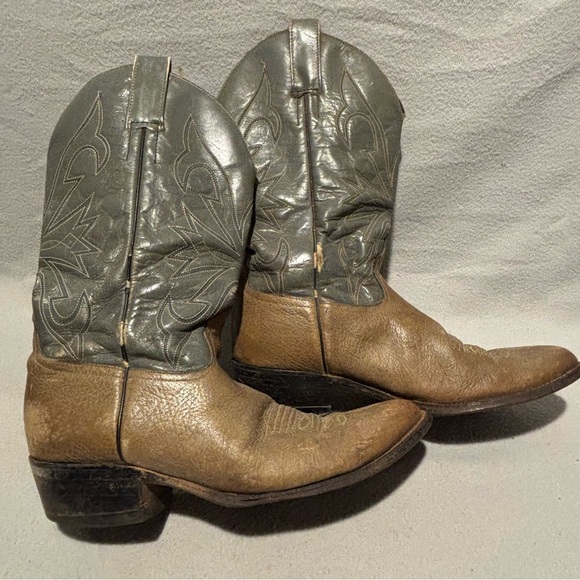 Western Cowboy Men’s Pull On two-tone Boots size 9.5 E - Picture 5 of 15